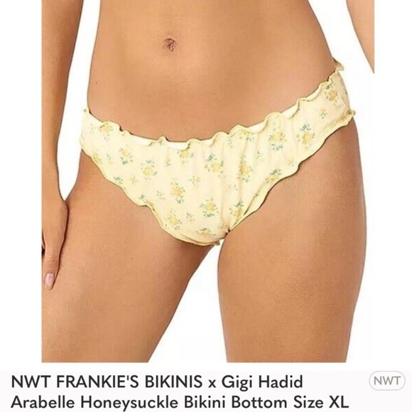 New! Frankie’s bikinis x gigi hadid arabelle honeysuckle bottoms 24118 - Picture 12 of 12